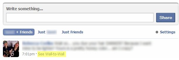 Facebook Wall-to-Wall Conversation
